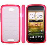 Transparent plastik cover til One S (Pink)